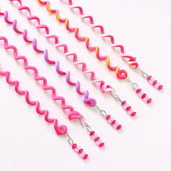 6pcs Girls Cartoon Twist Hair Clips for Party Performance
