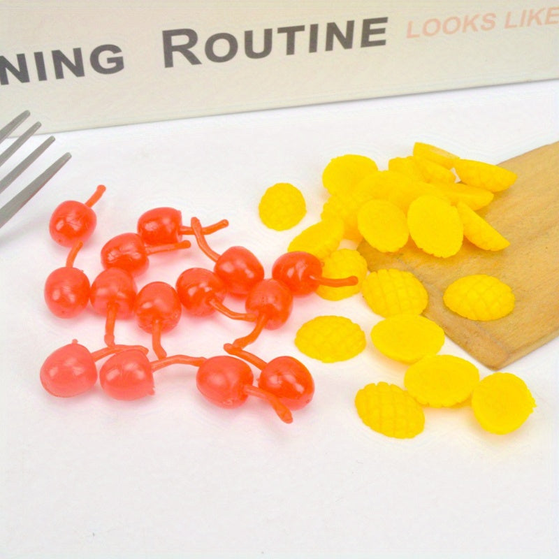 2pcs Mini Fruit PVC Food Blueberry Strawberry DIY Jewelry Game