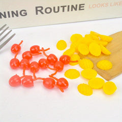 2pcs Mini Fruit PVC Food Blueberry Strawberry DIY Jewelry Game