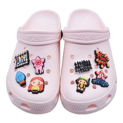 29pcs Cartoon Shoes Charms for Clogs Jigs Bubble Sandals PVC