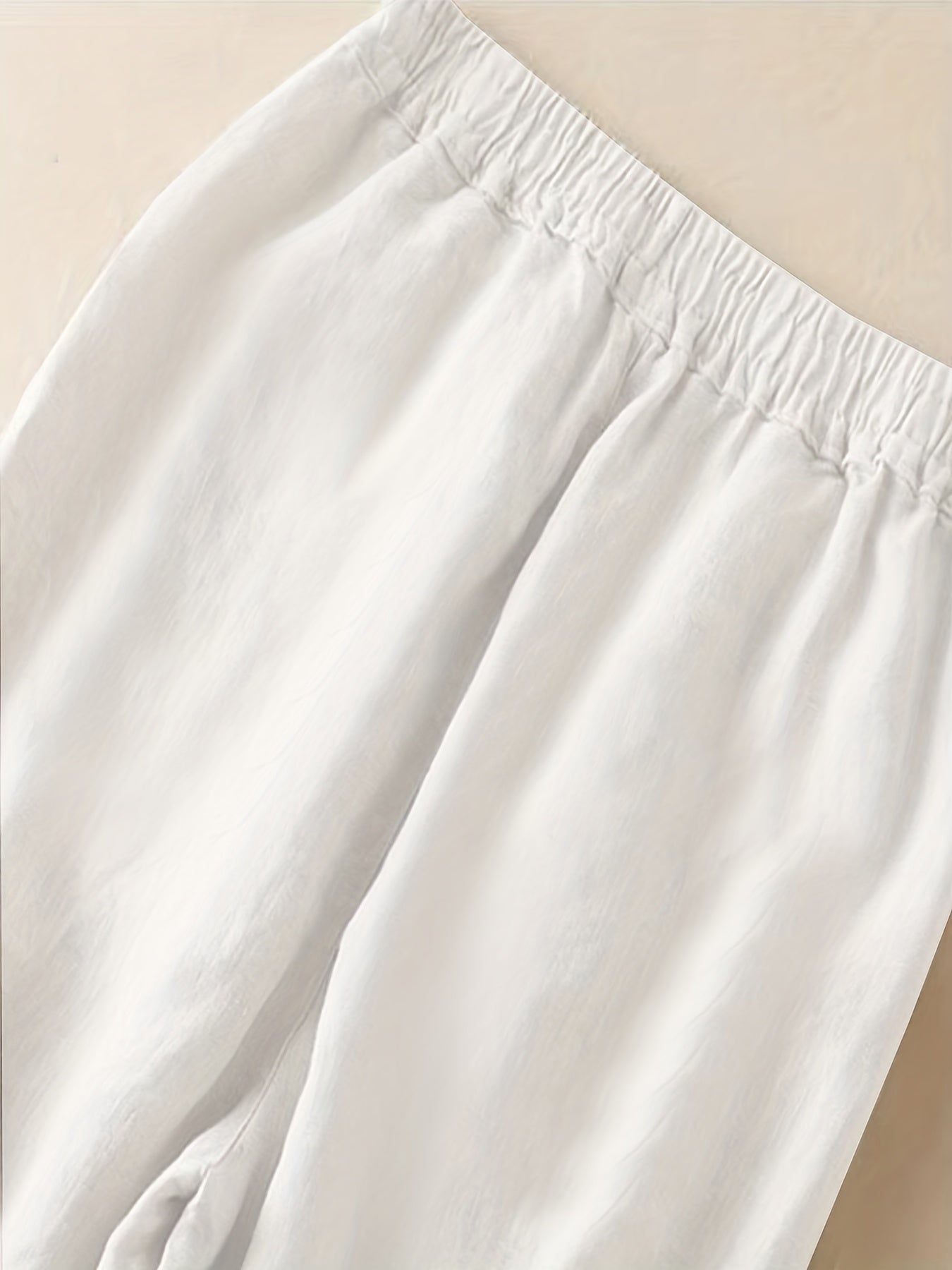 Wide Leg Elastic Waist Casual Summer Pants