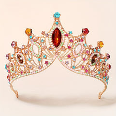 Baroque Style Crown Tiara Bridal Headwear
