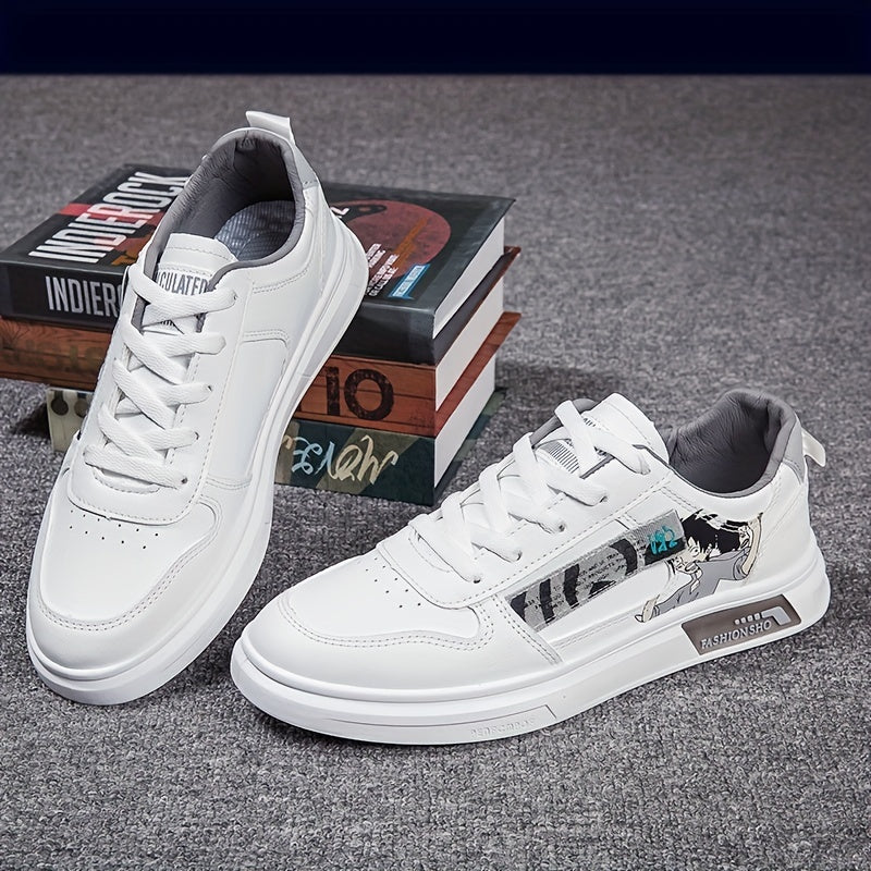 Men's Anime Print Skate Shoes Wear resistant Non Slip Sneakers Men's Footwear