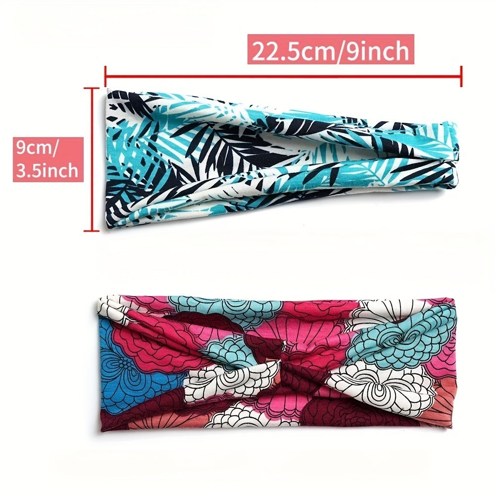 3pcs Leopard Print Soft Sports Headbands Non slip Breathable Yoga Elastic Headba