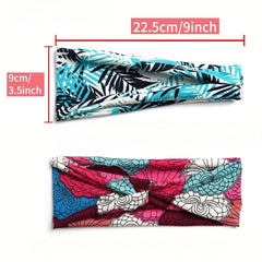3pcs Leopard Print Soft Sports Headbands Non slip Breathable Yoga Elastic Headba