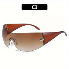 Y2K Gradient Rimless Sunglasses UV400