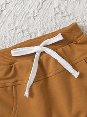 Boys Letter Print T-Shirt & Shorts Set