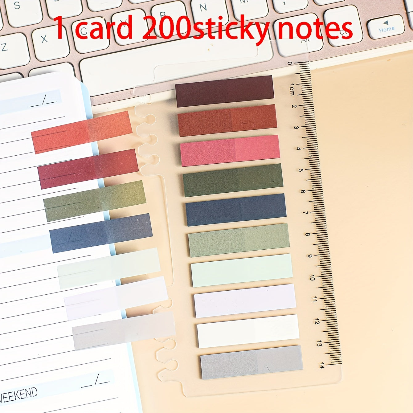 200sheets PET Sticky Notes Index Stickers Note Stickers Label Paper Instruction