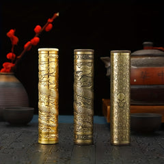 Portable Waterproof Metal Cigarette Case Buddha Dragon Skull Embossed