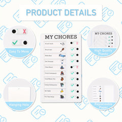 3pcs Daily Schedule Chore Chart Memo Checklist Board