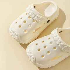 Girls Solid Breathable Clogs Lightweight Anti Slip Indoor Outdoor Shoes