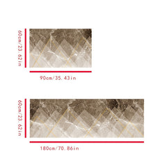 Kitchen Rug Crystal Velvet TPR Bottom Triangle Pattern Non slip Mat