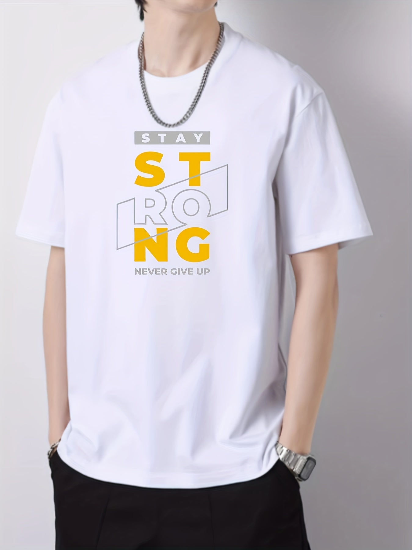 Men's Cotton Graphic Crew Neck Active T shirt Casual Comfy Tees