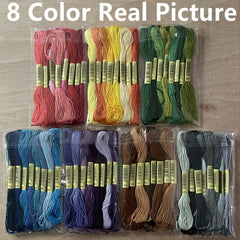 8pcs Embroidery Thread Cross Stitch Floss Kit DIY Sewing Th