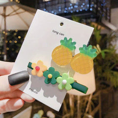 2pcs Fruit Flower Hair Clips Set for Girls