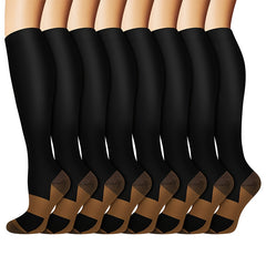 Copper Compression Socks 10-20 mmHg Knee High for Women Men