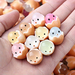 18pcs Glow in the Dark Mini Eggs Resin Garden Decor Easter Gift