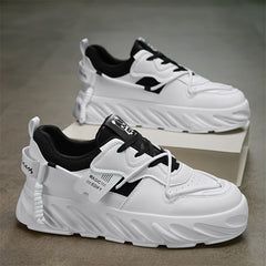 Men's Platform Lace-up Sneakers Easy to Clean Casual Walking Shoes