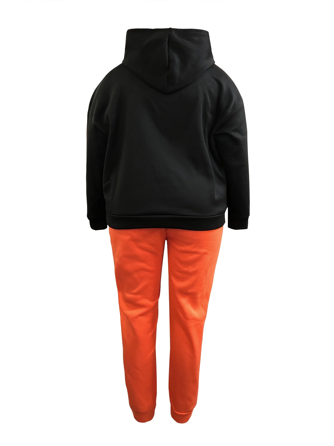 Women's Plus Gothic Skull Print Hoodie & Joggers Set