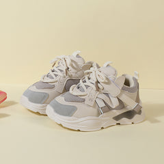 Girls' Mixed Low Top Lace Up Sneakers Lightweight Anti Slip Outdoor Shoes