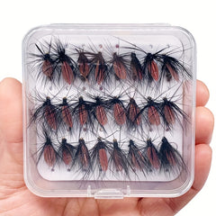 Wooly Worm Fly Fishing Lures 25pcs with Hard Hook for Bass Trout Salmon