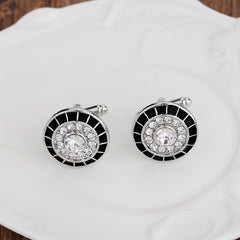 Men's French Alloy Artificial Diamond Cufflinks Business Accessories