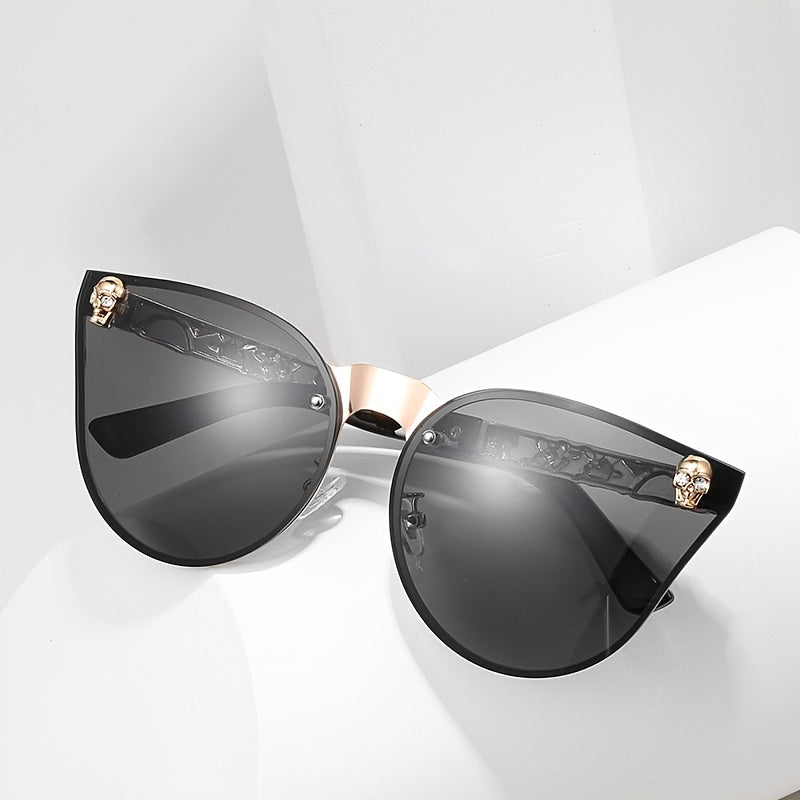Gothic Frog Mirror Skull Sunglasses for Men