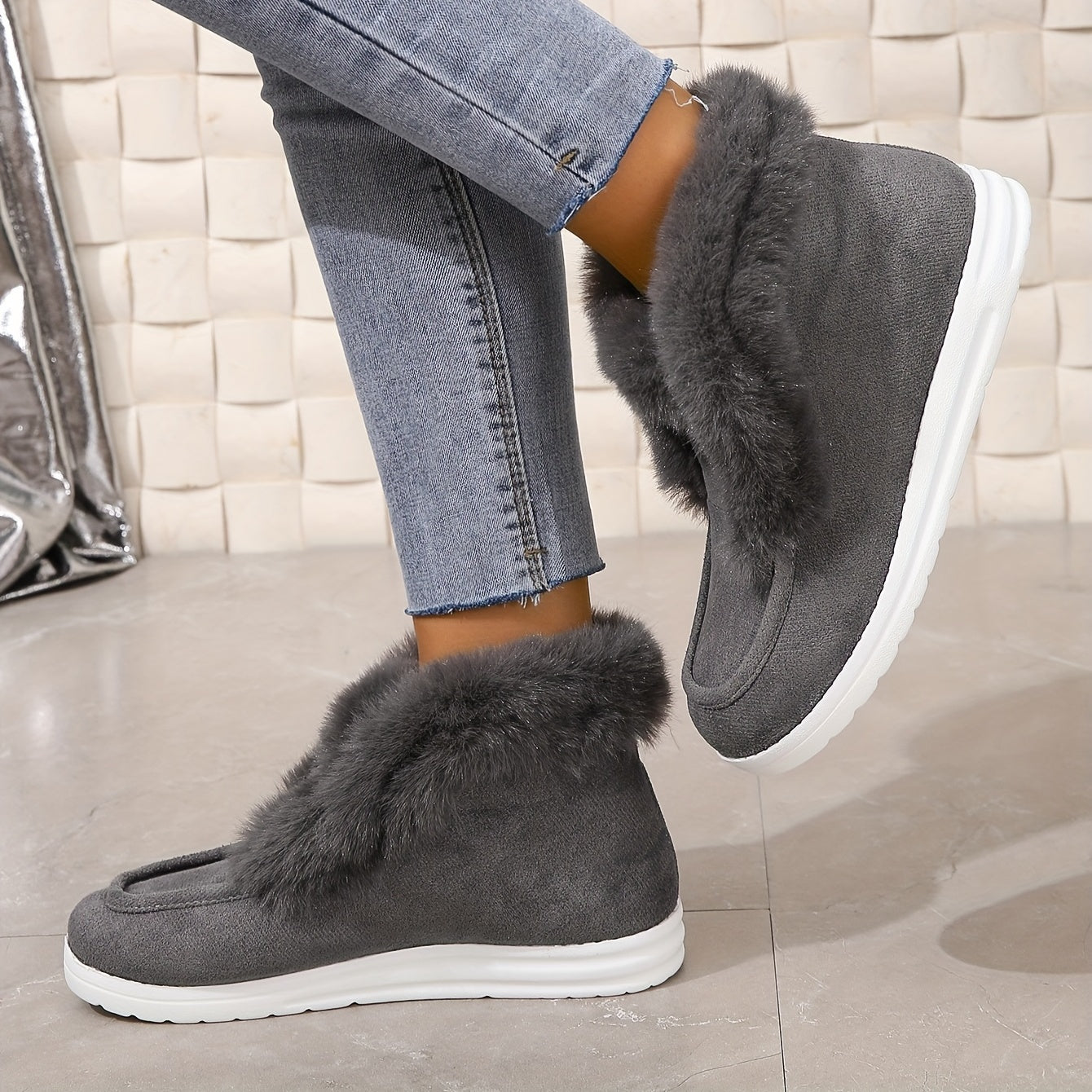 Women's Non slip Thickened Snow Boots Warm Thick Bottom Shoes