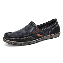 Men's Denim Slip-On Loafers Flat Shoes