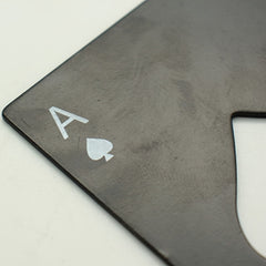 Poker Shaped Steel Beer Bottle Opener for Throwing Practice