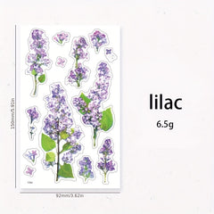 Pressed Flower Themed Stickers Dried Floral Resin Stickers Decals