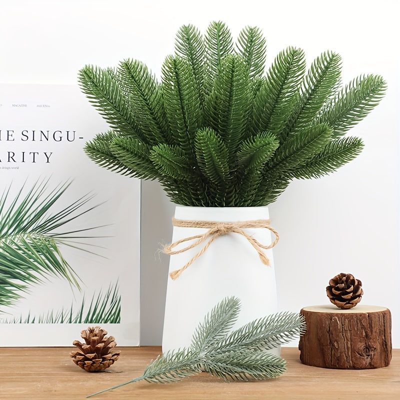 12pcs Artificial Pine Branches for Christmas DIY Home Decoration