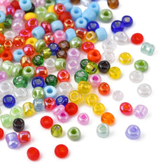 24 Grids 2mm Glass Beads Mixed Colors for Jewelry