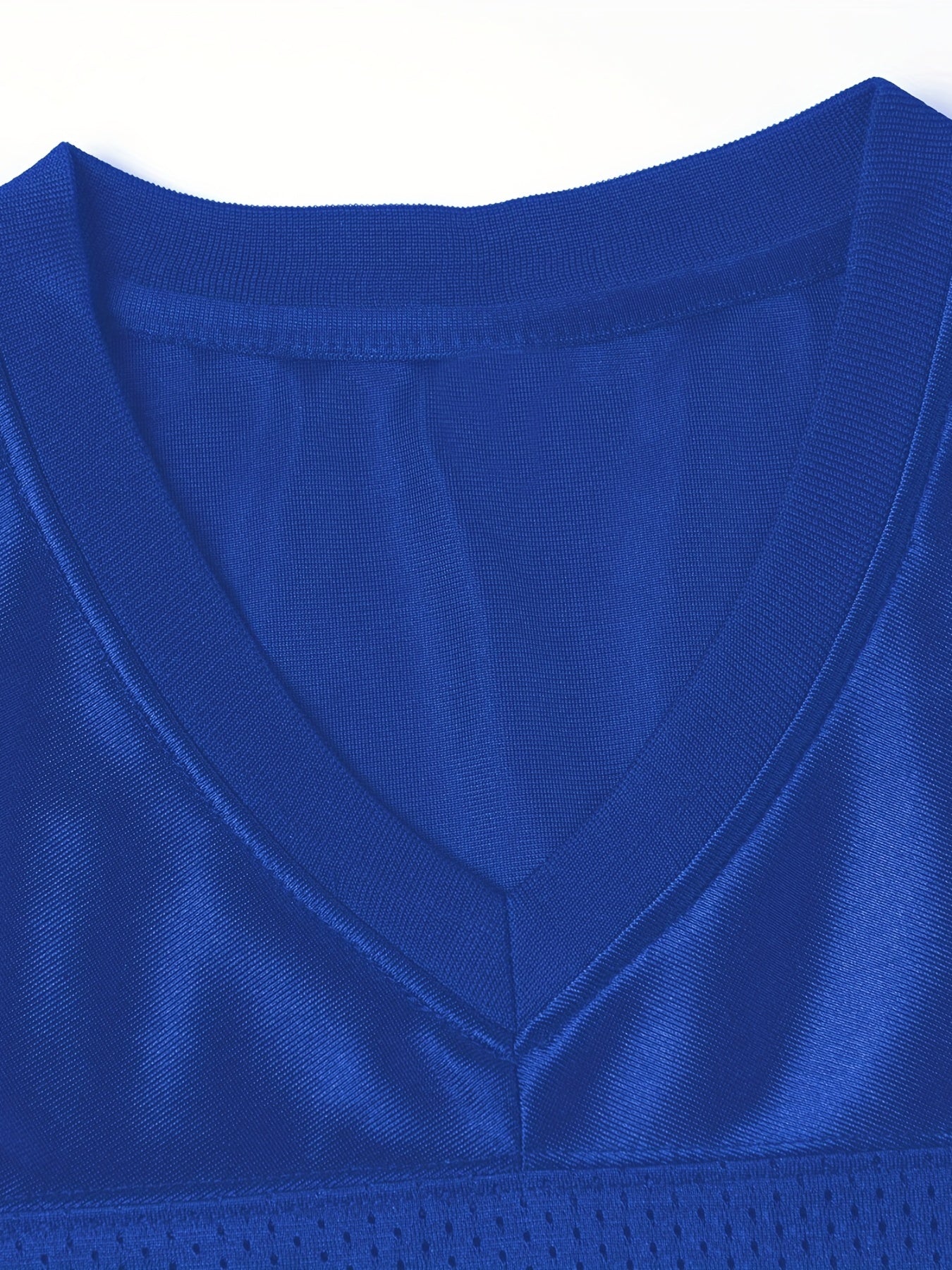 Men's American Football Jersey Mesh Rugby Shirt V Neck Short Sleeve Sports Top