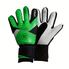 Football Goalkeeper Gloves Latex Anti Slip Finger Guard Adjustable