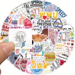 56pcs Speech Path Doodle Stickers Waterproof Art Decor Guitar Helmet Scrapbook