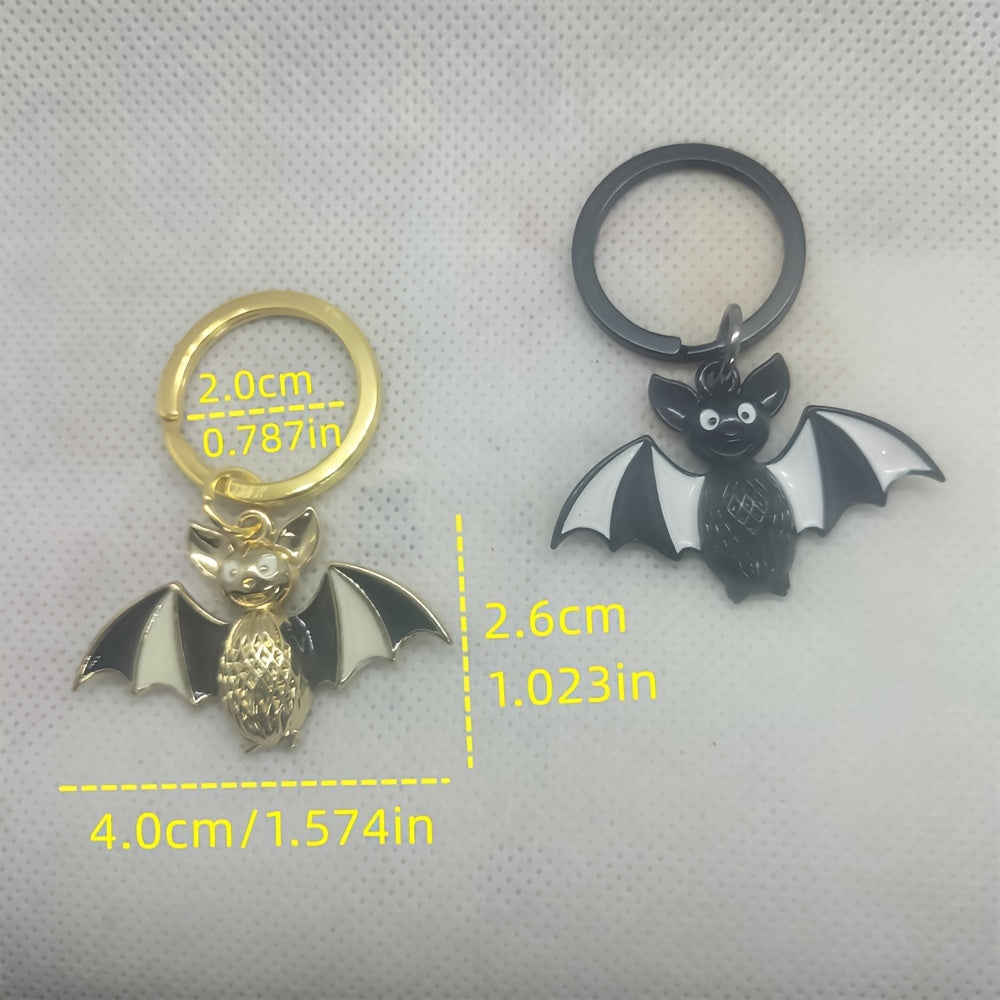 Cartoon Bat Keyring Metal Creative Keychain Pendant Halloween Gift