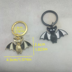 Cartoon Bat Keyring Metal Creative Keychain Pendant Halloween Gift
