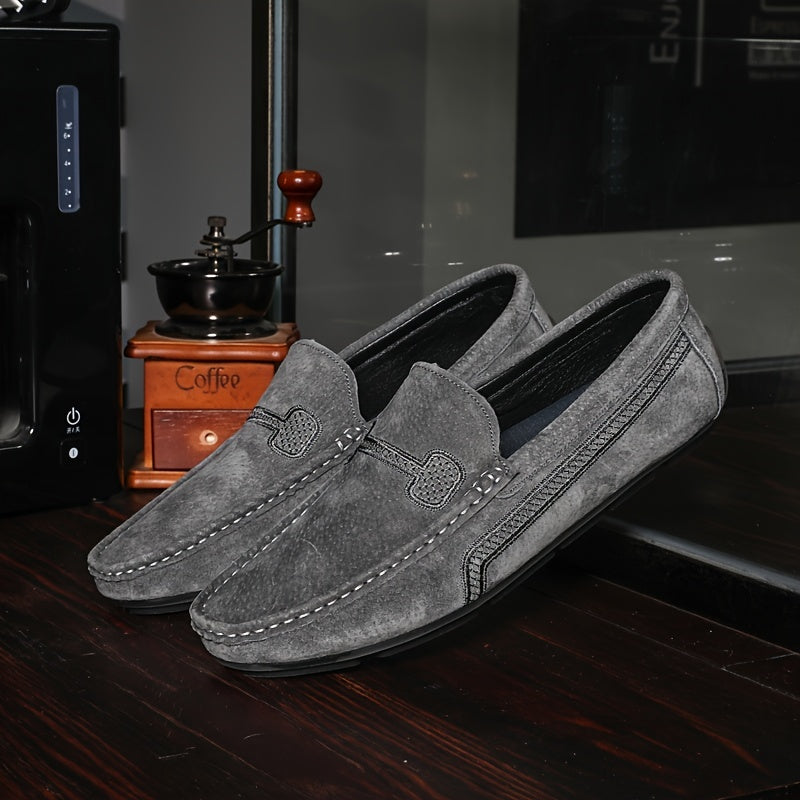 Men's Customizable Loafer Shoes Rubber Sole Anti Slip Slip On