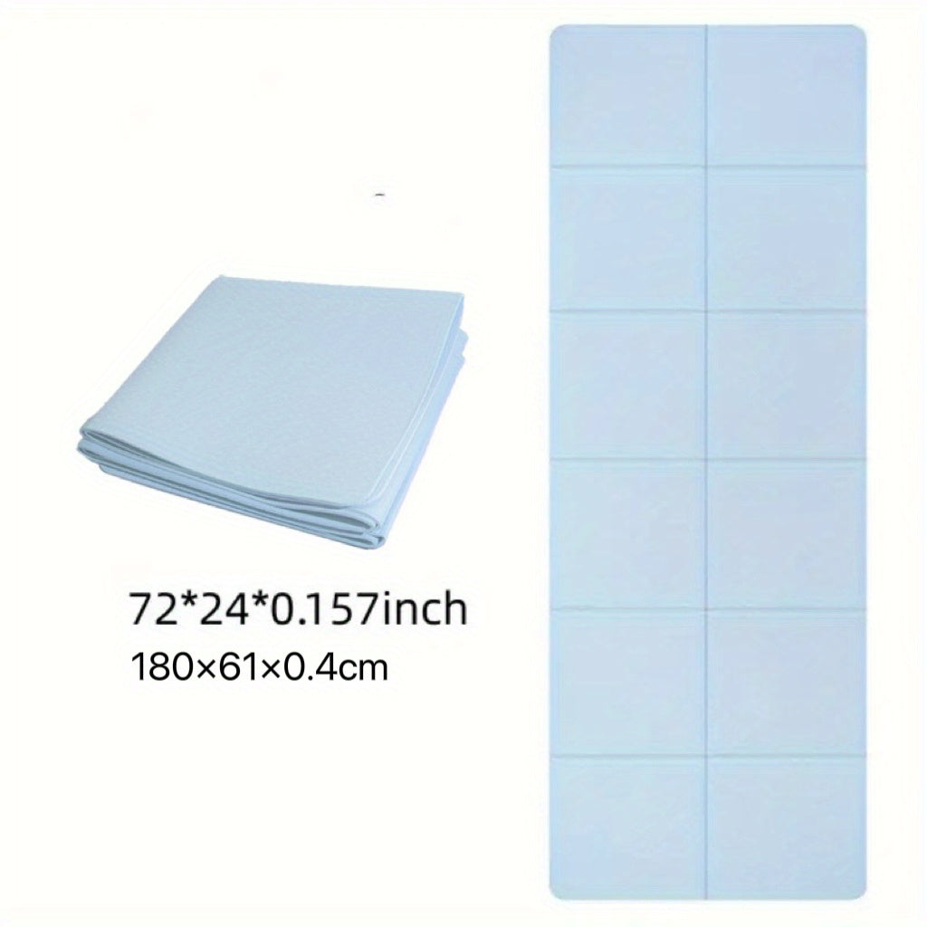 Foldable 4MM TPE Yoga Mat Anti Slip Portable Shock Absorbing