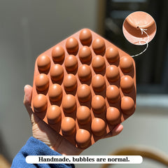 Yellow Faux Leather Egg Bubble Waffle Model for Bakery Display