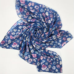 Flower Print Scarf Shawl Lightweight Casual Head Wraps Hijab Women Turban