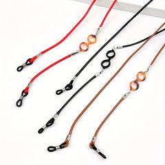 3pcs Leather Glasses Chain Multicolor Halter Non slip Glasses Strap