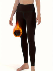 Yoga Fleece Warm Leggings High Stretch Thick Tight Pants Women's Activewear