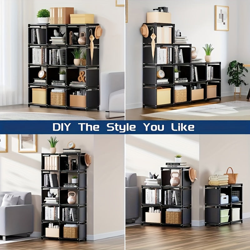 1pc DIY Bookshelf Assembly Functional Book And Newspaper Rack
