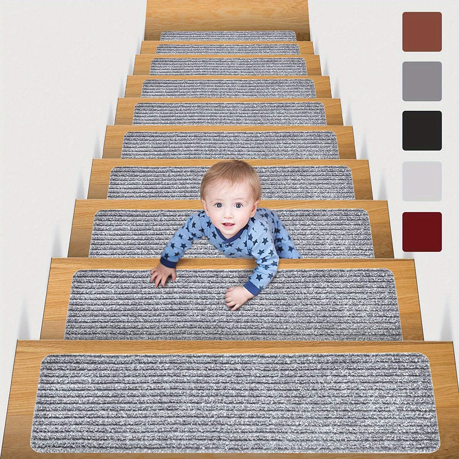 1pc Non Slip Carpet Stair Treads Non Skid Safety Rug Slip Resistant Indoor