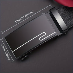 Leather Automatic Buckle Pants Belt for Men