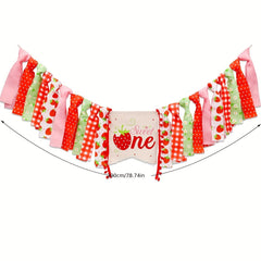 Strawberry Birthday Decorations Kit Sweet One Party Highchair Banner