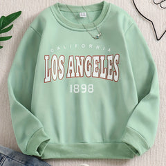 Girl's LOS ANGELES Crew Neck Sweatshirt Top