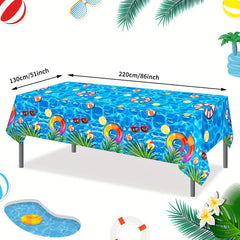 Disposable Pool Tablecloth for Beach Themed Party